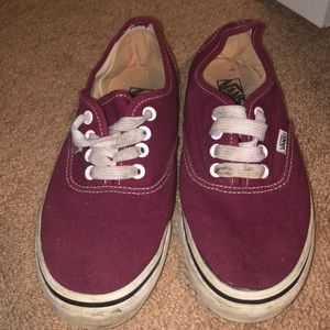 Maroon Vans Size 6
